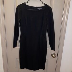 ⭐🎩Brooks Brothers Classic Black Long Sleeve Dress with pockets